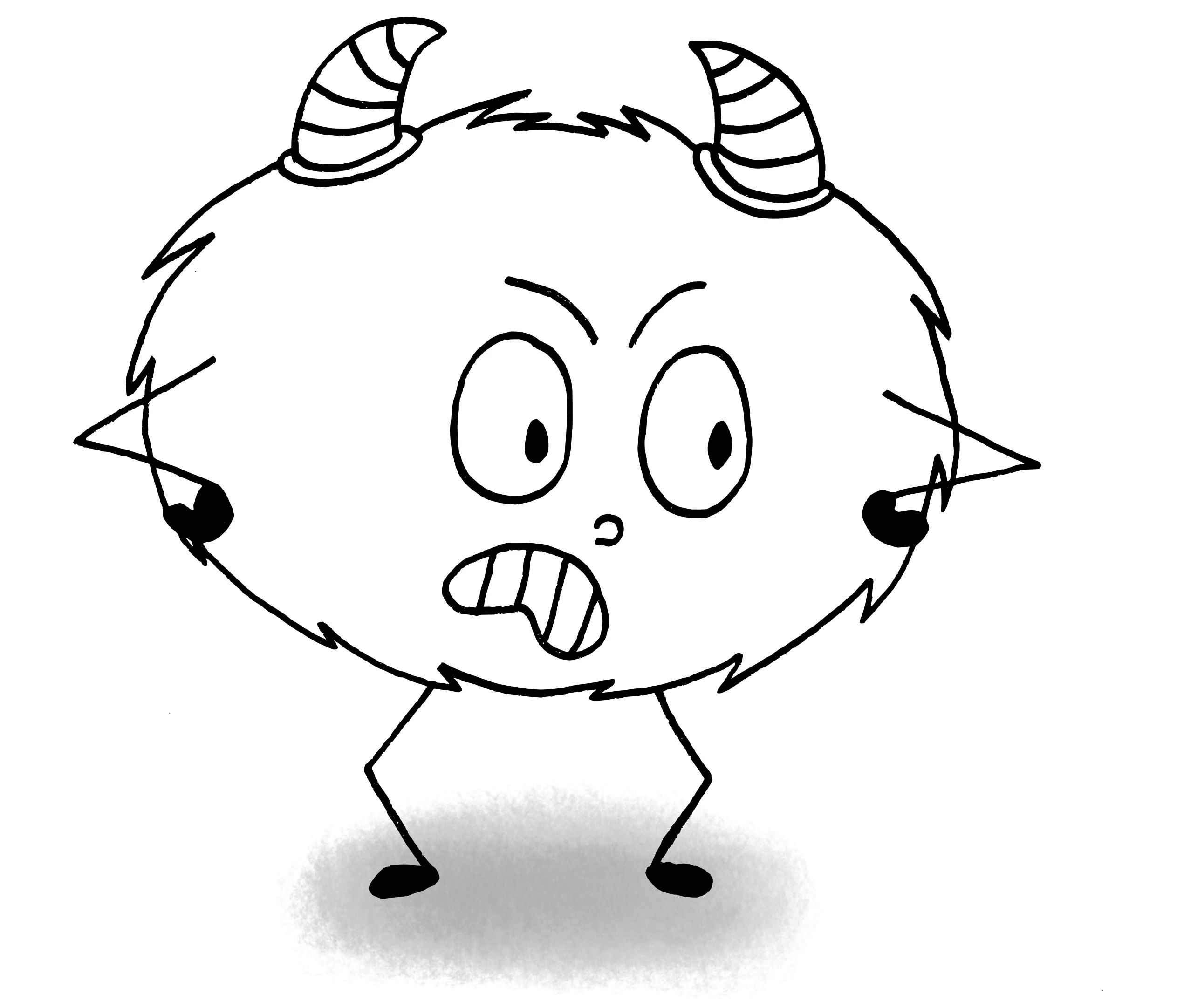 Angry Cartoon Monster