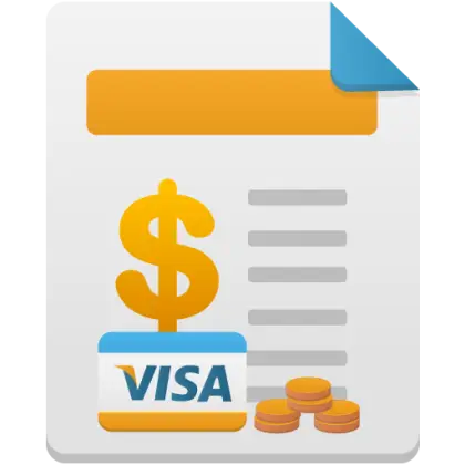 Visa Payment Invoice