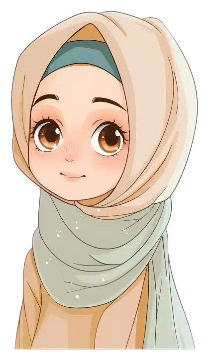Charming Hijabi Girl Illustration