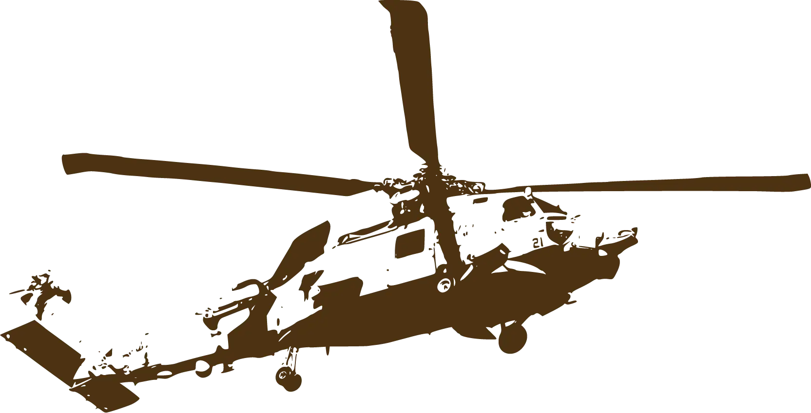 Black Helicopter Silhouette Icon