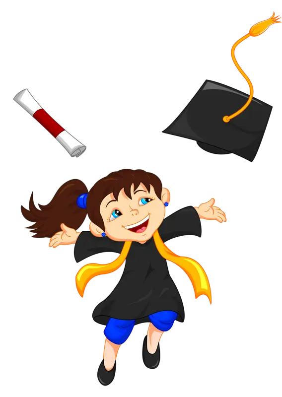 Graduation Celebration with Happy Girl