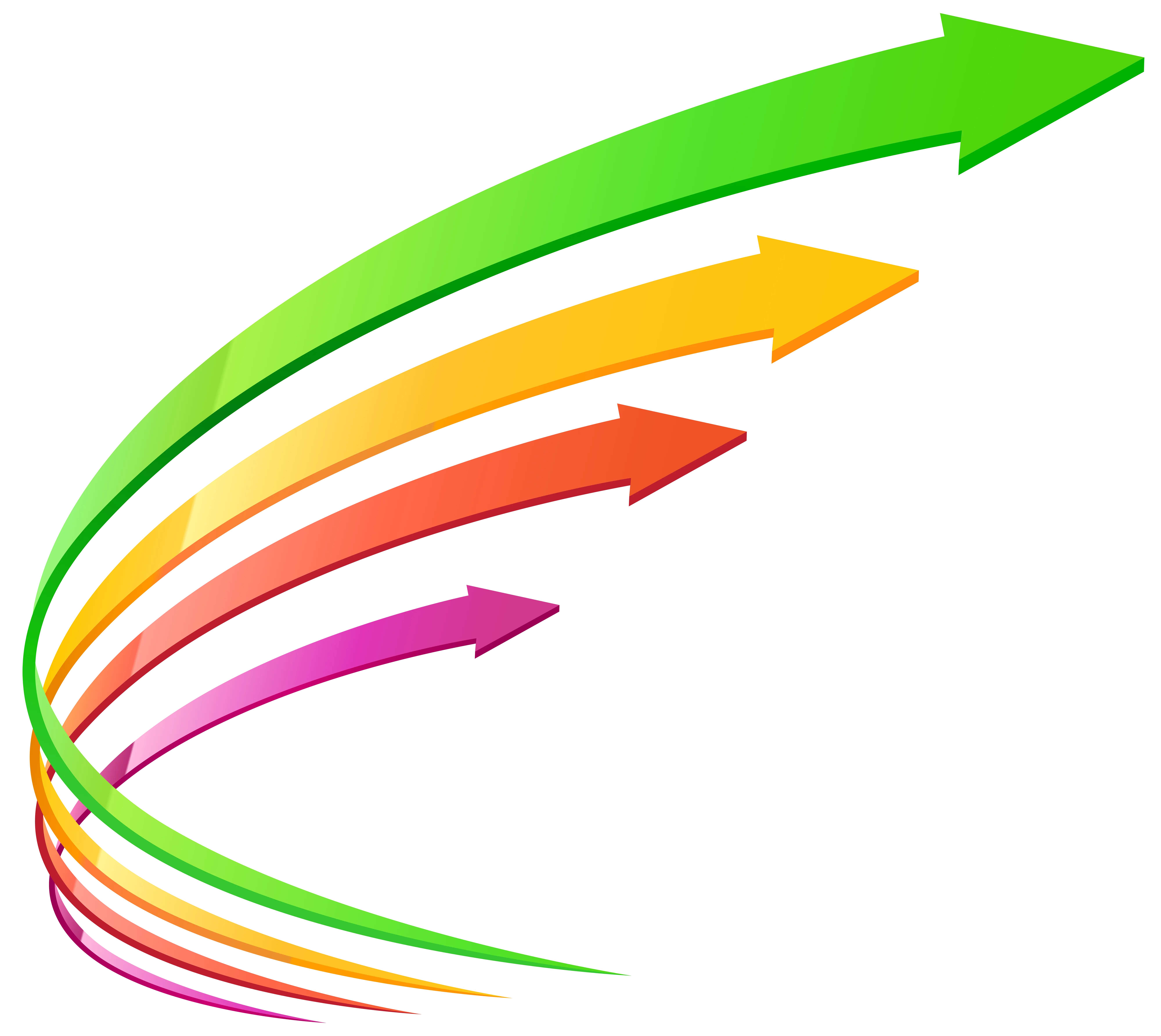 Colorful Arrows Indicating Growth