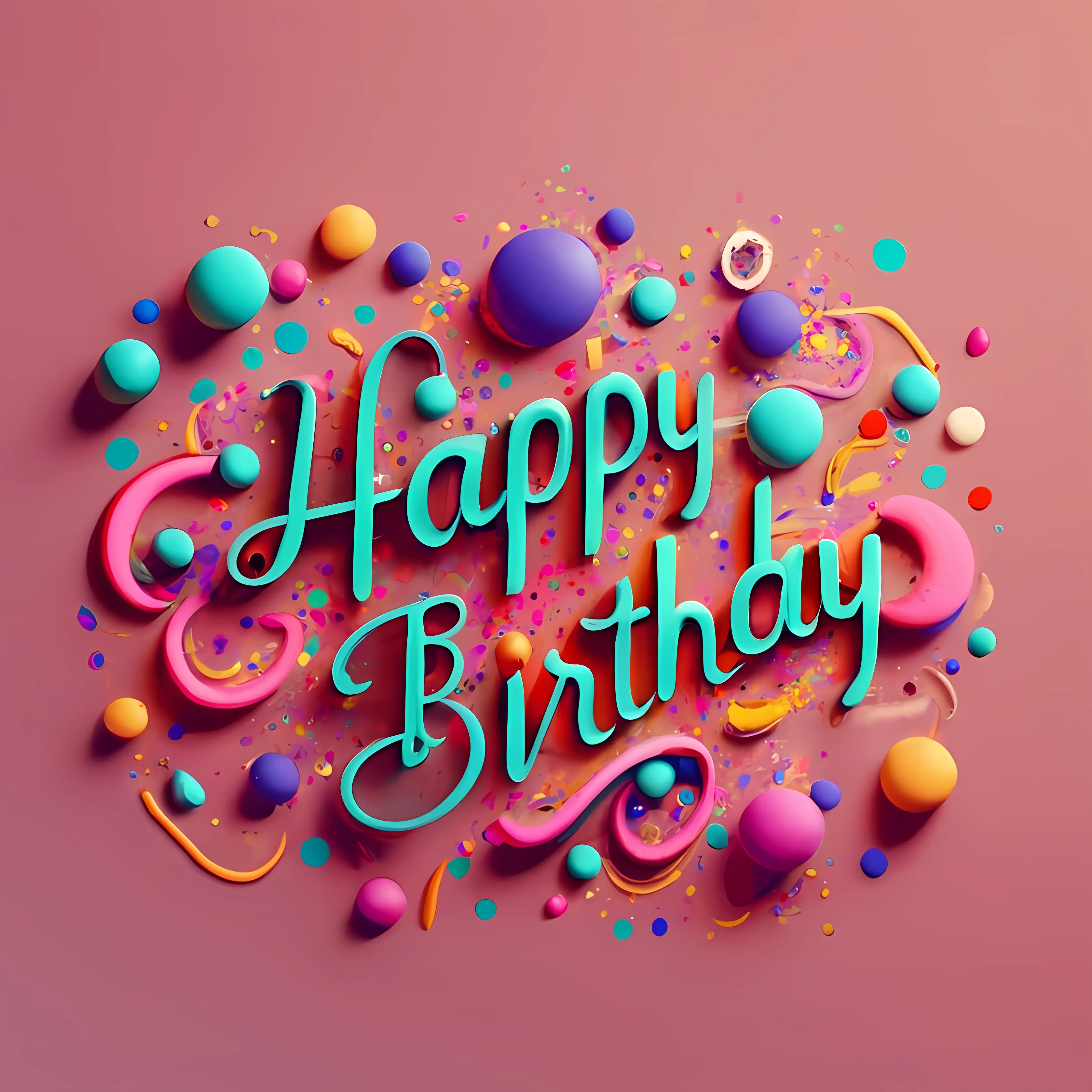 Colorful Happy Birthday Greeting