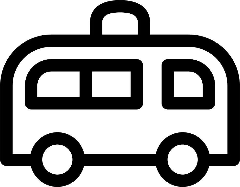Black and White Bus Icon Design