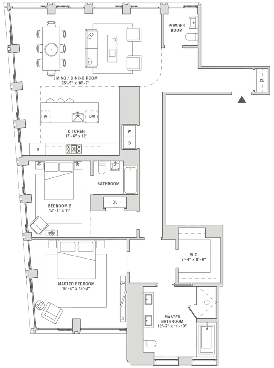 Detailed Architectural Floor Plan Layout