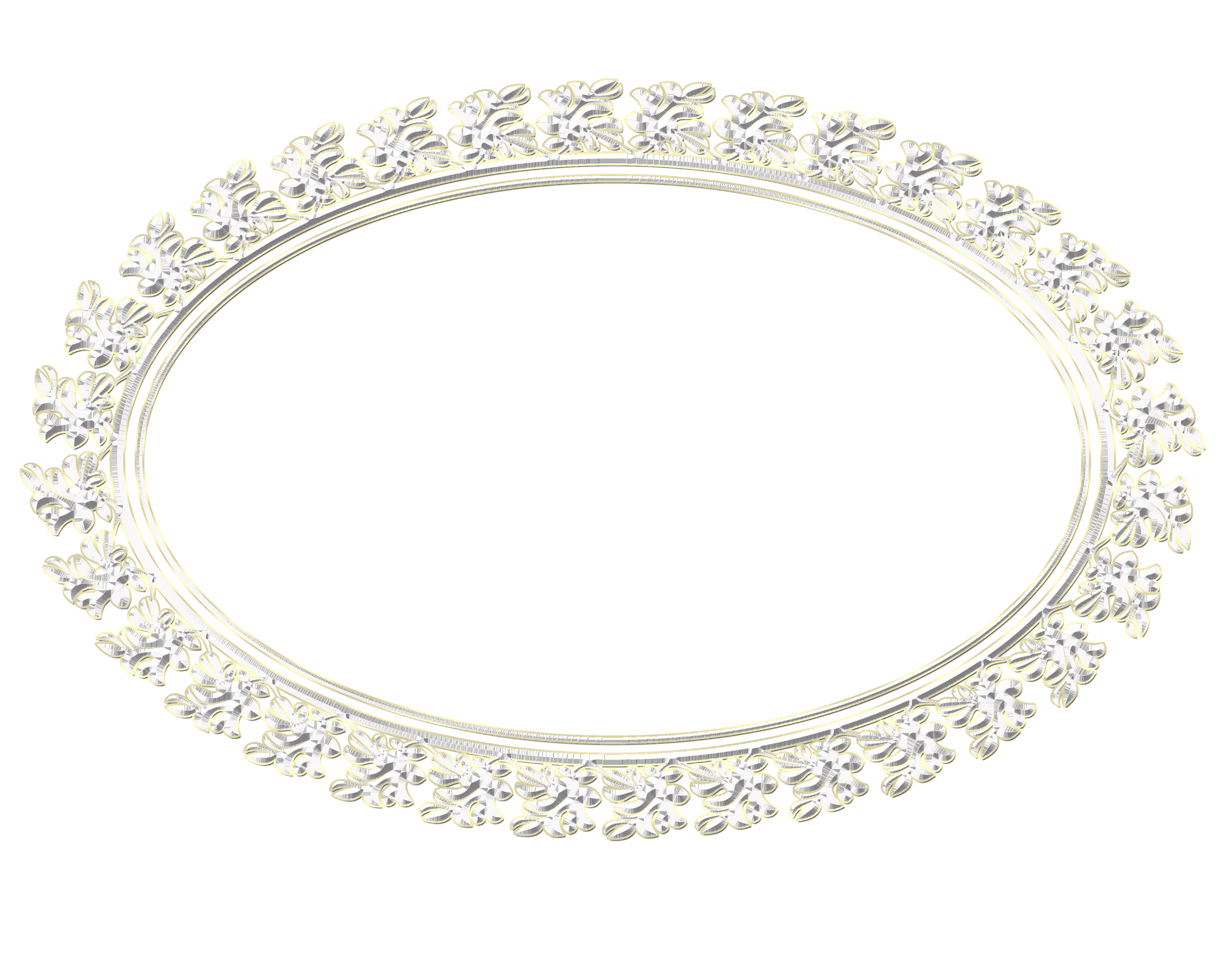 Decorative Oval Silver Frame
