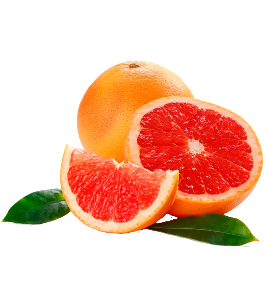 Fresh Grapefruit with Sliced Halves