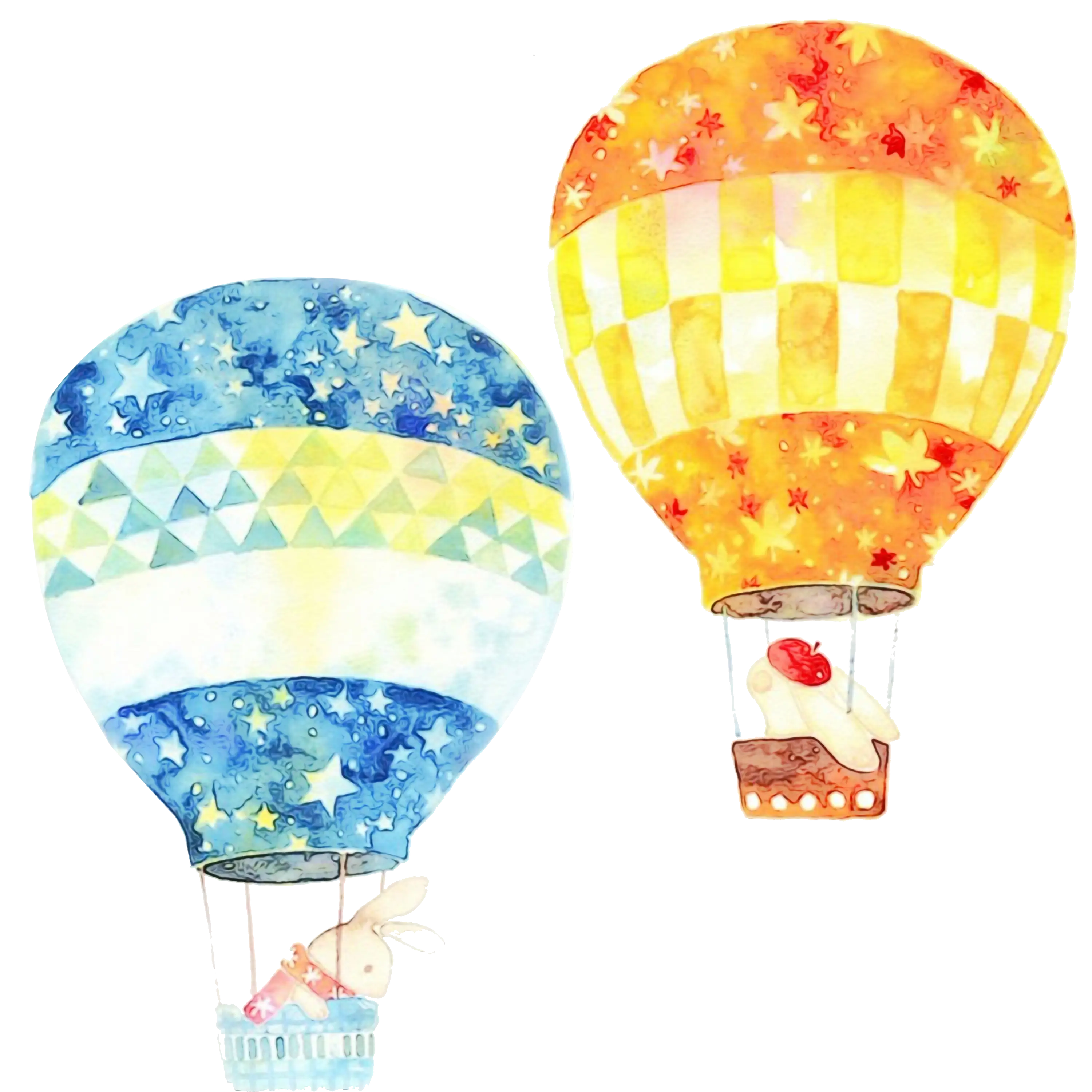 Colorful Hot Air Balloons Illustration