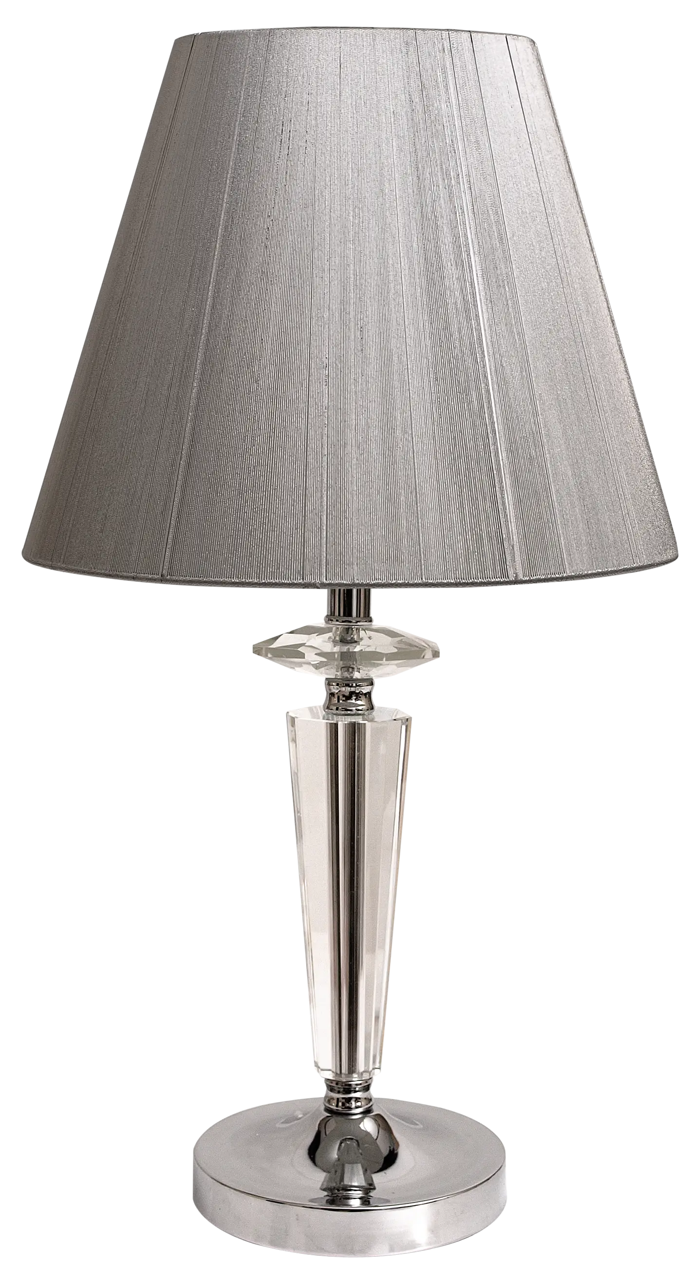 Elegant Table Lamp with Textured Silver Shade
