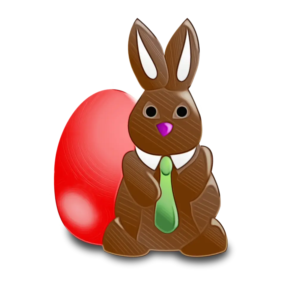 Easter Bunny with Egg Holiday Clipart