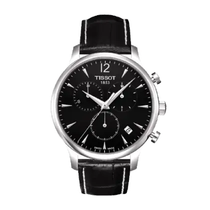 Black Luxury Wristwatch with Chronograph