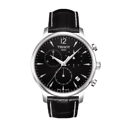 Black Luxury Wristwatch with Chronograph
