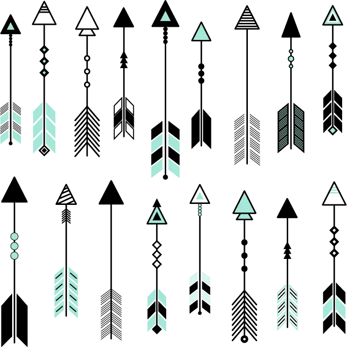 Decorative Patterned Arrows
