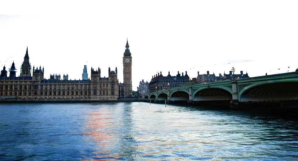 Big Ben and Westminster Bridge by the Thames