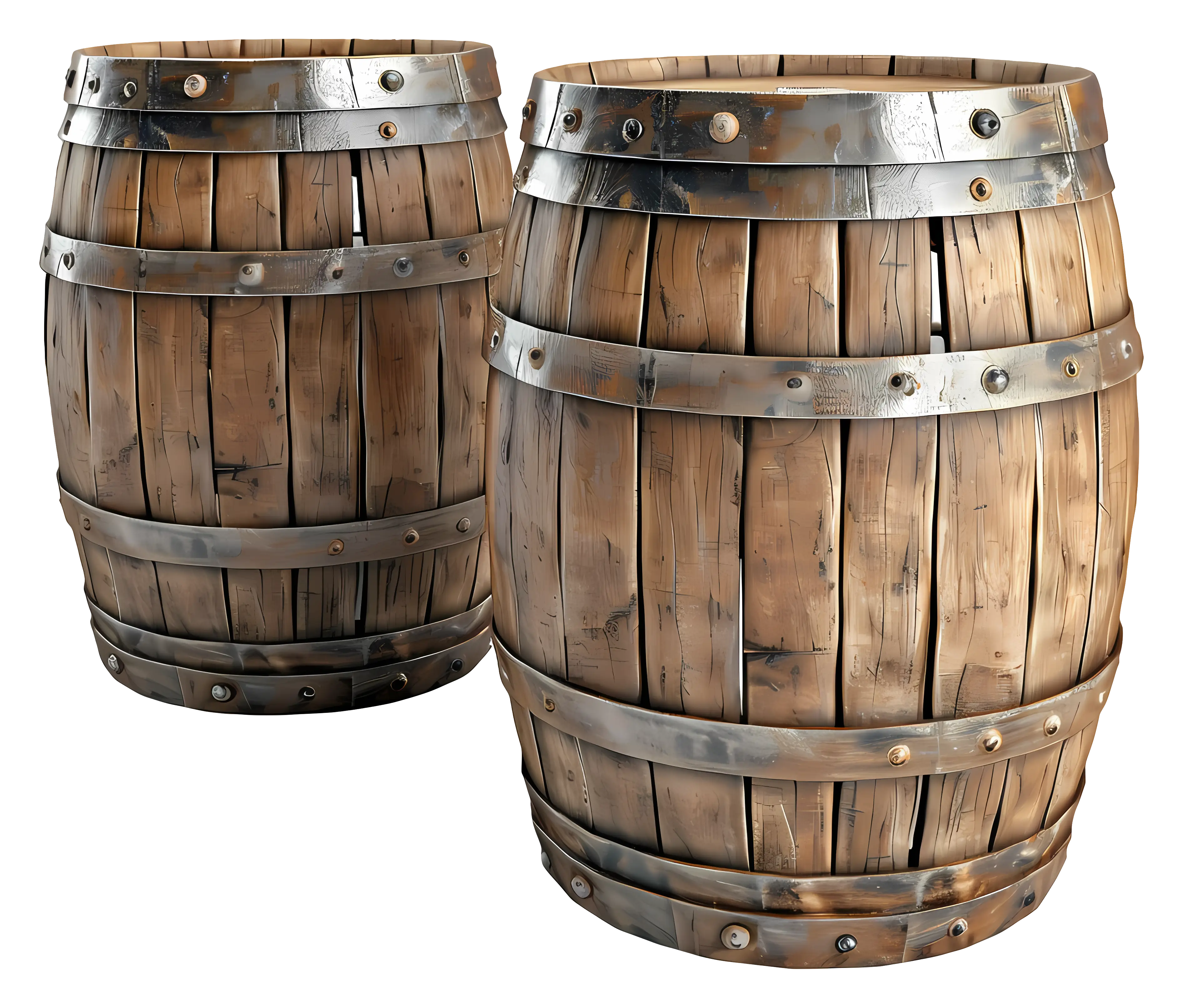 Rustic Wooden Barrels