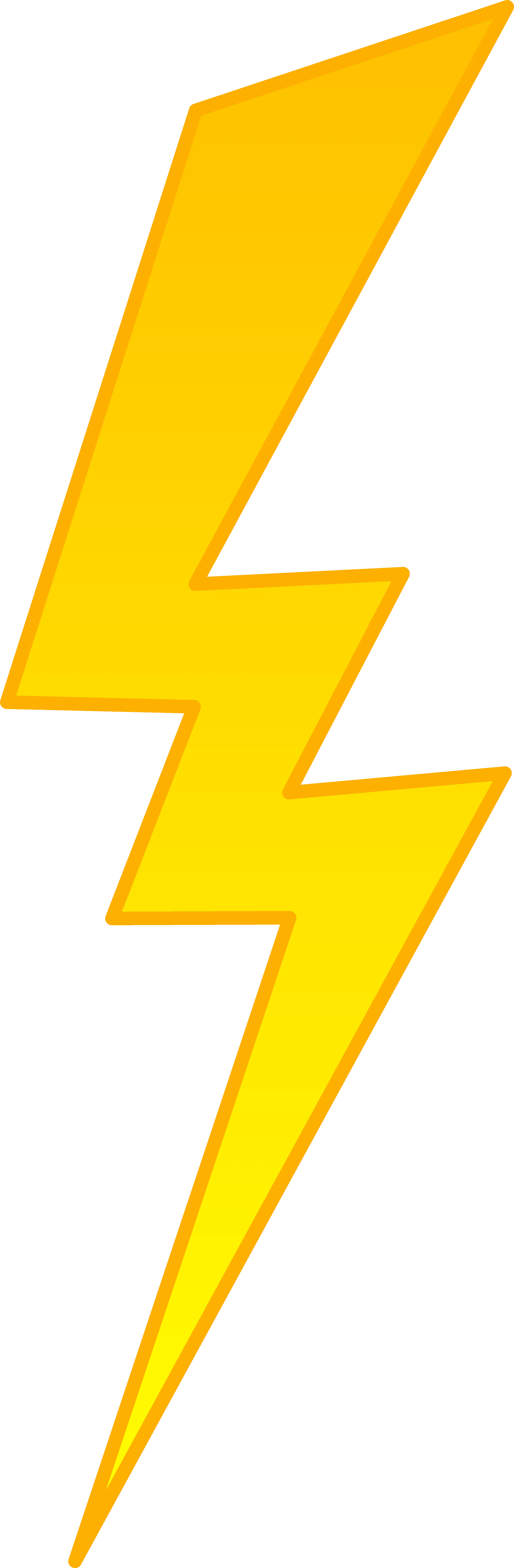 Bright Yellow Lightning Bolt Icon