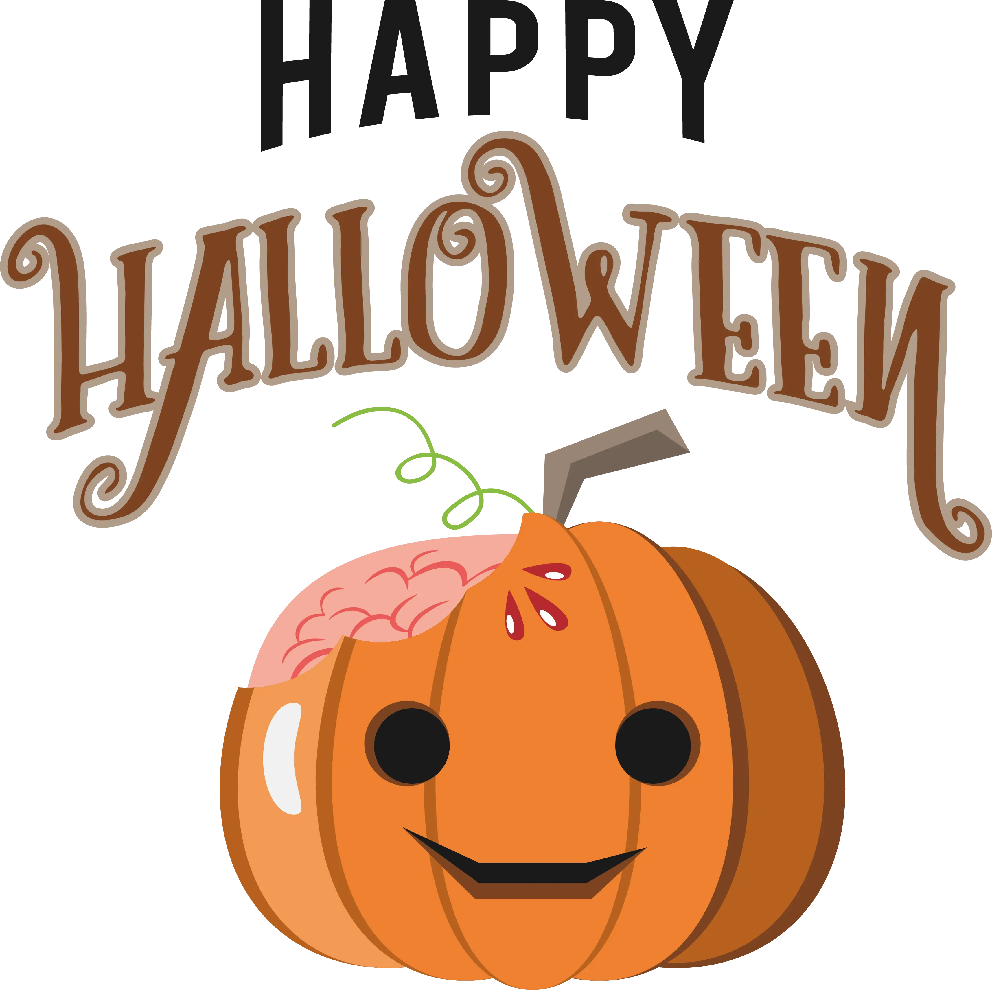 Happy Halloween Pumpkin Illustration Design