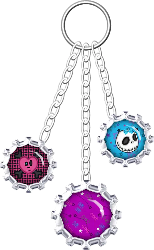 Decorative Keychain with Charms