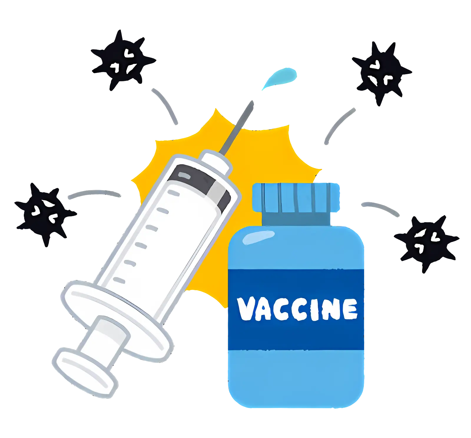 Vaccine and Syringe Fighting Virus