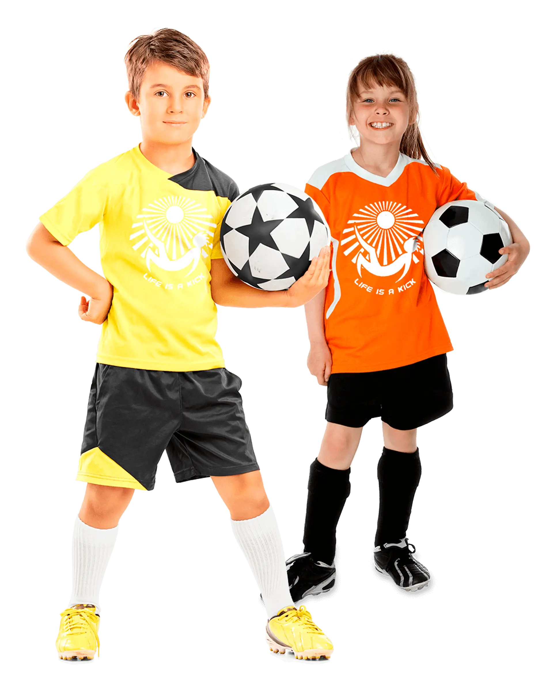 Kids with Soccer Balls