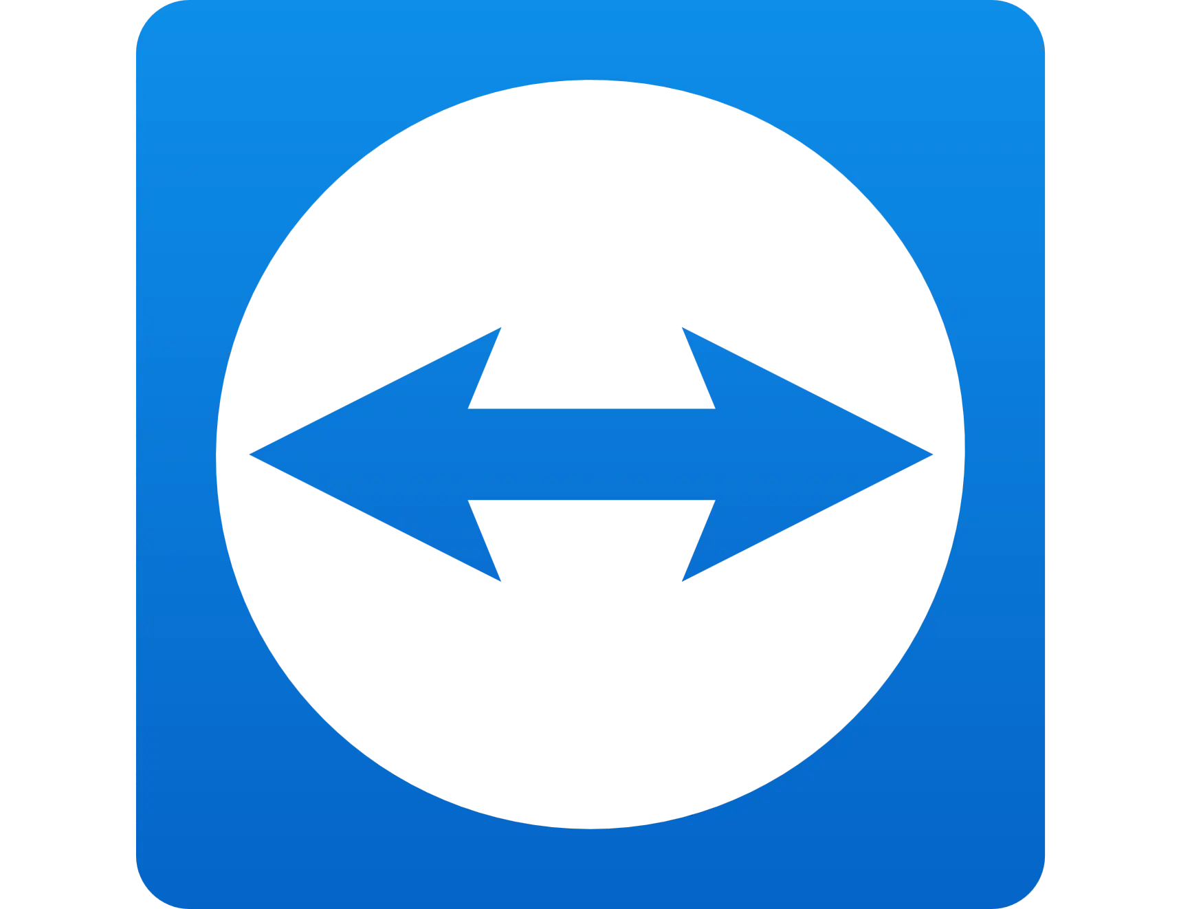 Blue Bidirectional Left-Right Arrow