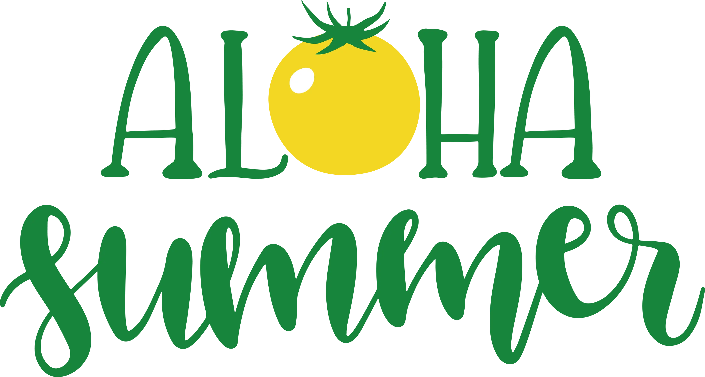 Aloha Summer Text Graphic Design