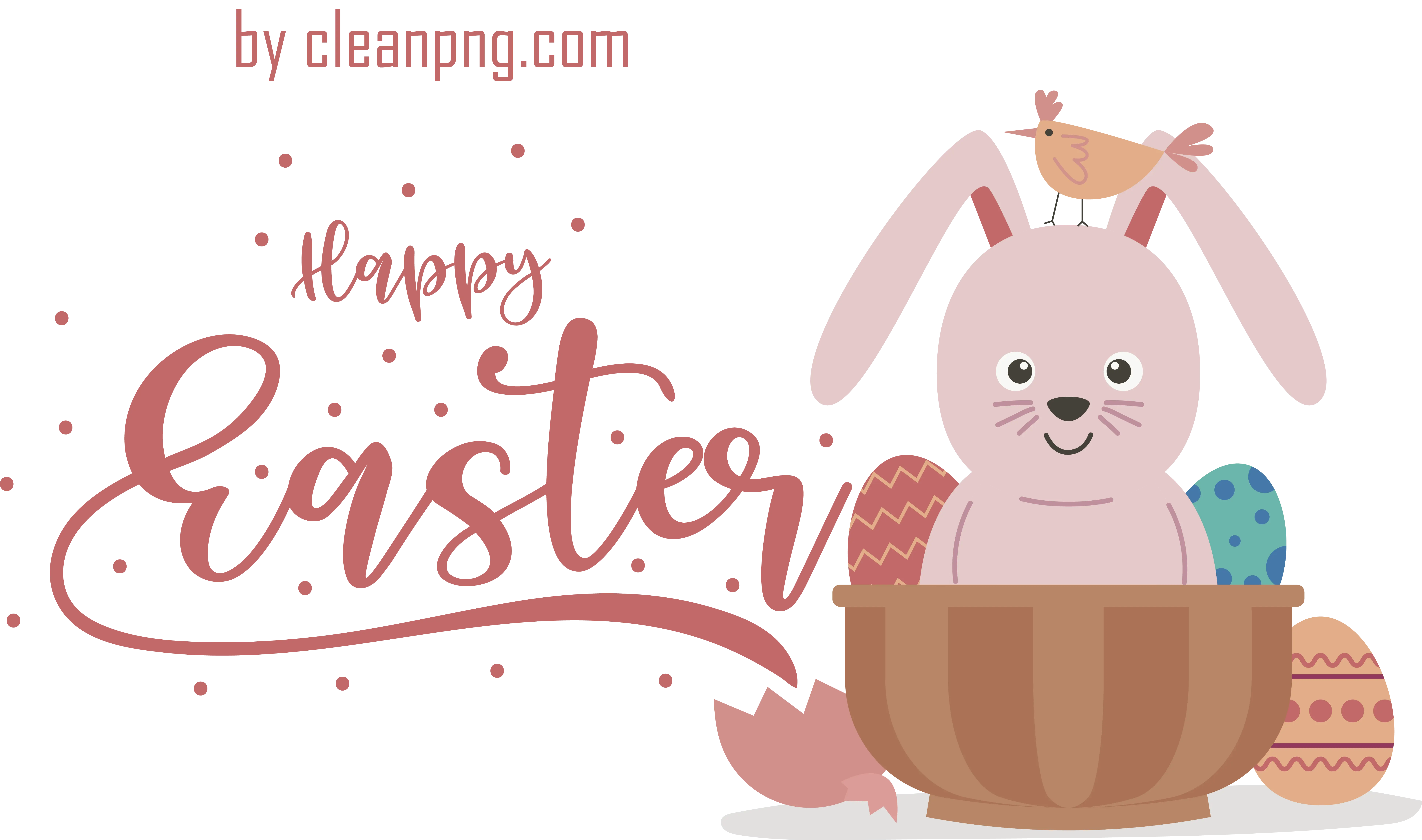 Bunny and Basket for Happy Easter