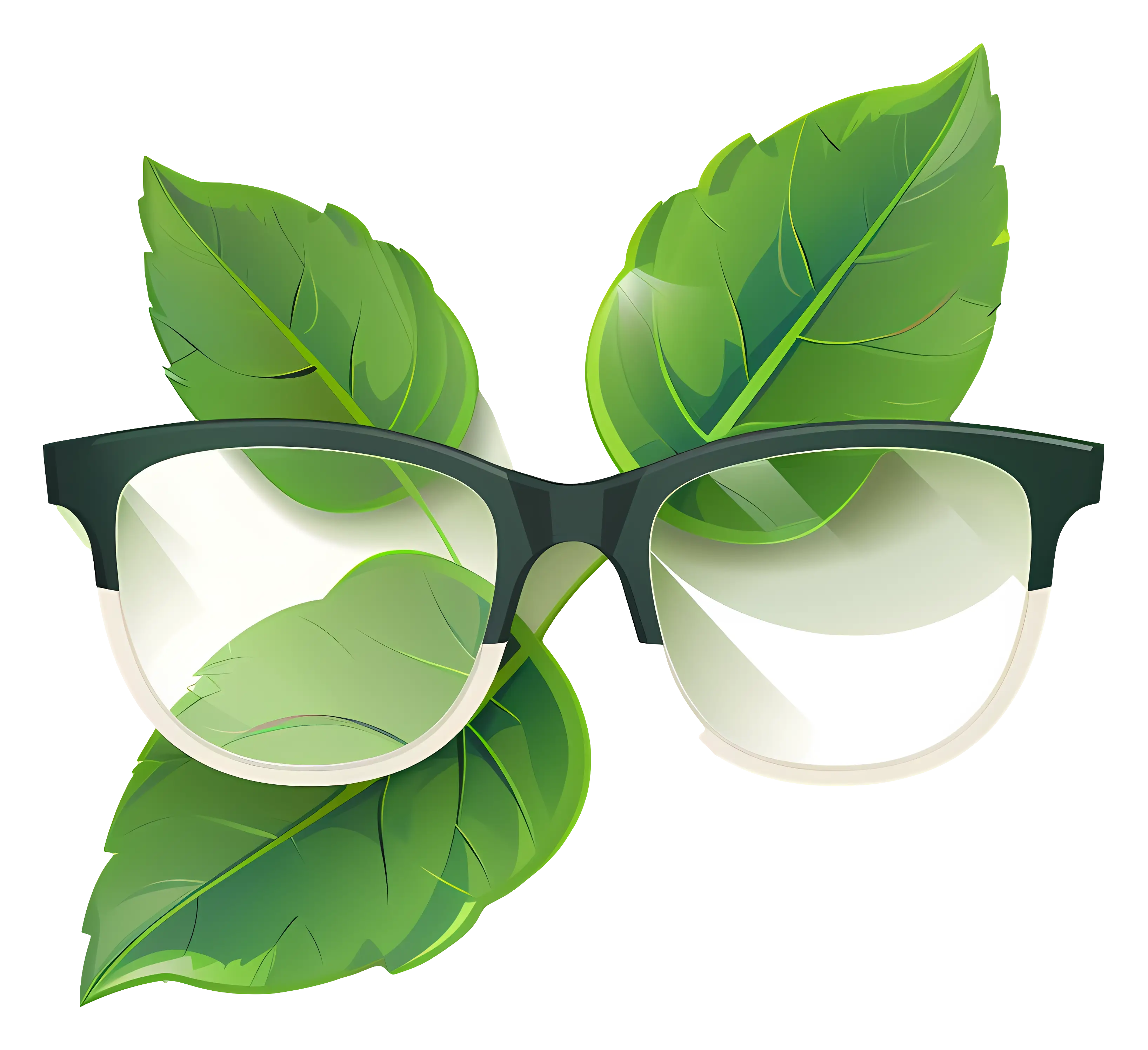 Eco-Friendly Glasses with Leaves