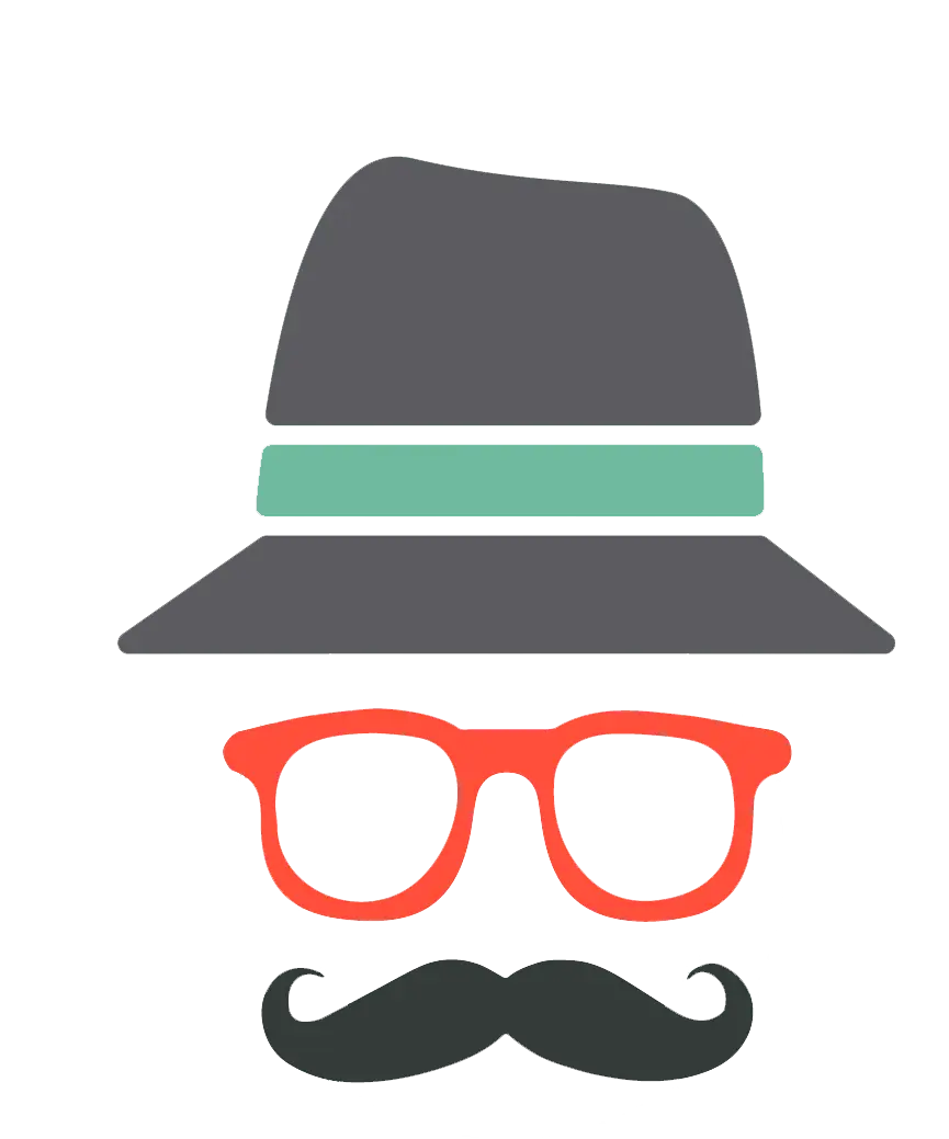 Hat and Mustache Illustration for Costume Concept