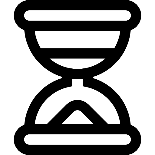 Minimalist Hourglass Icon Symbolizing Time