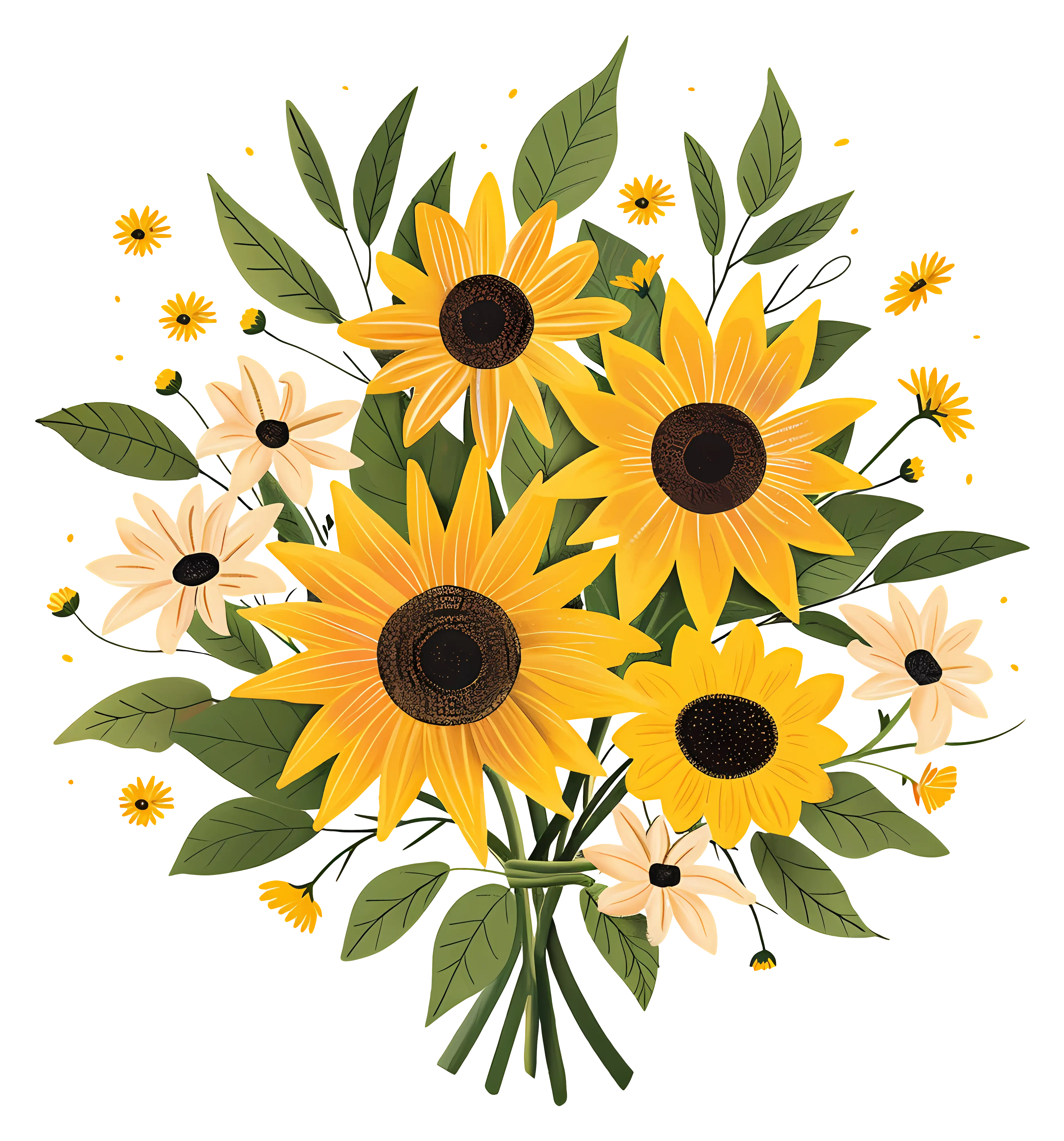 Beautiful Bouquet of Sunflowers