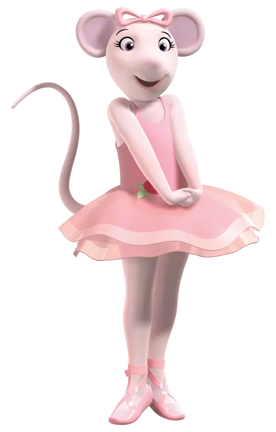 Cartoon Ballerina Mouse in Pink Tutu