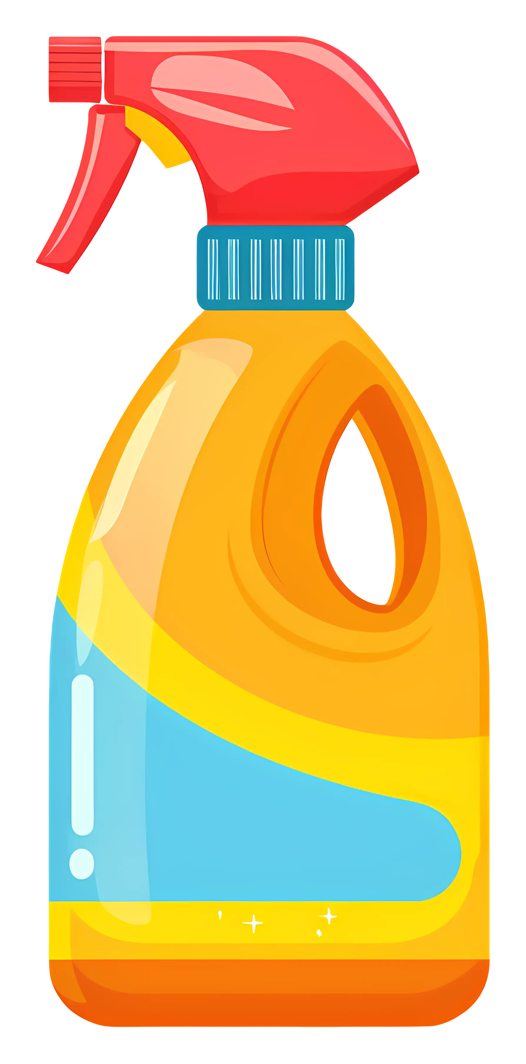 Colorful Spray Bottle Illustration