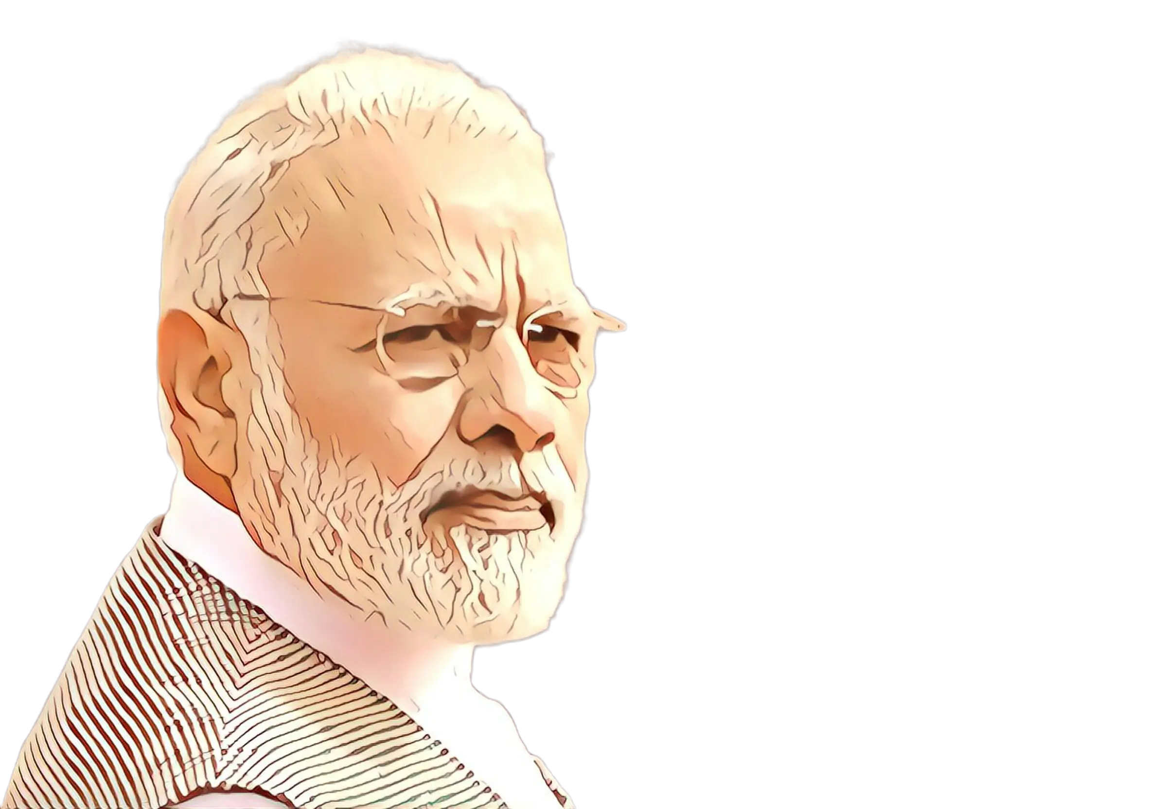 Profile Illustration of a Man with Beard