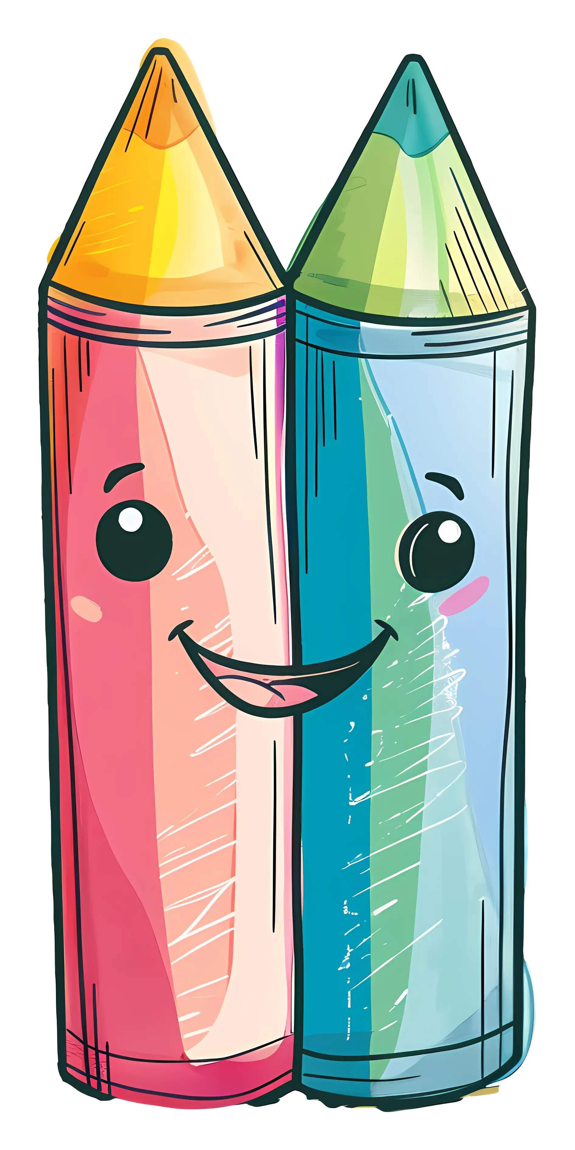 Cute Colorful Crayons