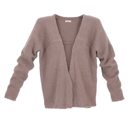 Brown Knitted Cardigan for Casual Styling