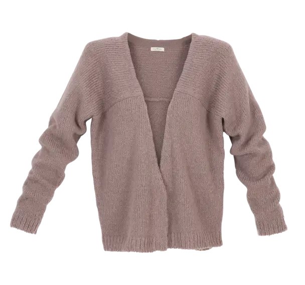 Brown Knitted Cardigan for Casual Styling