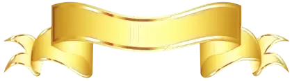 Golden Ribbon Decorative Banner