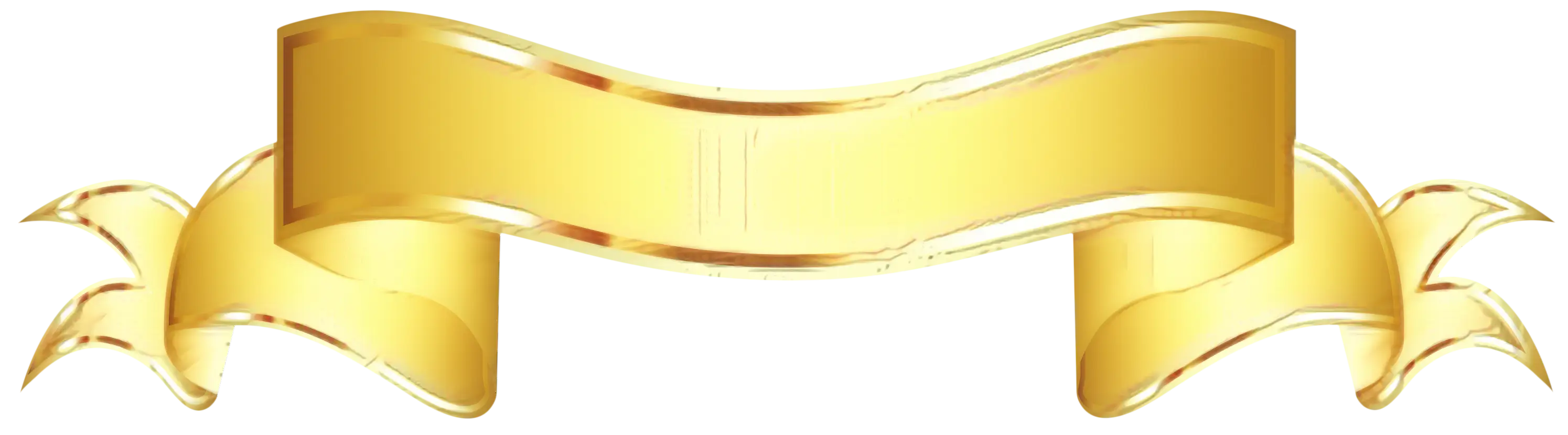 Golden Ribbon Decorative Banner