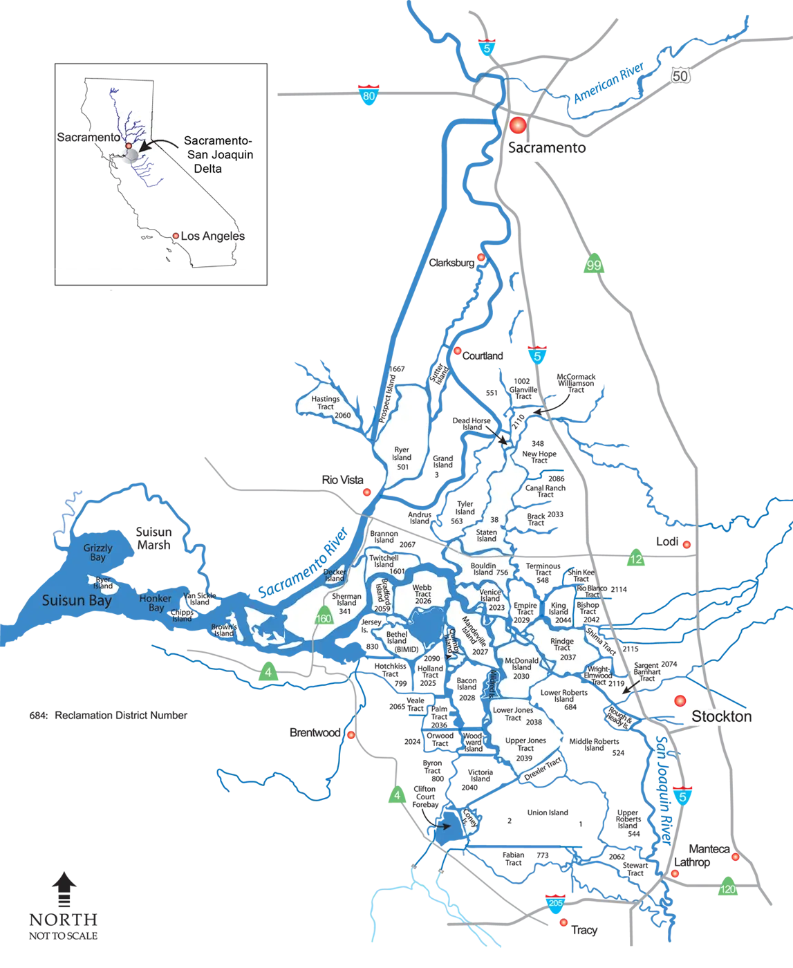 Map of Sacramento and Surrounding Areas