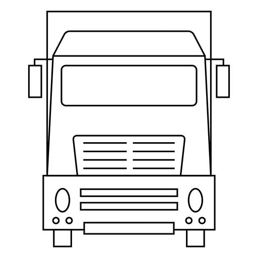 Truck Line Drawing Front View
