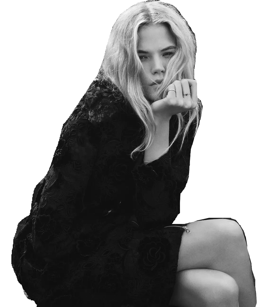 Woman in Black Dress