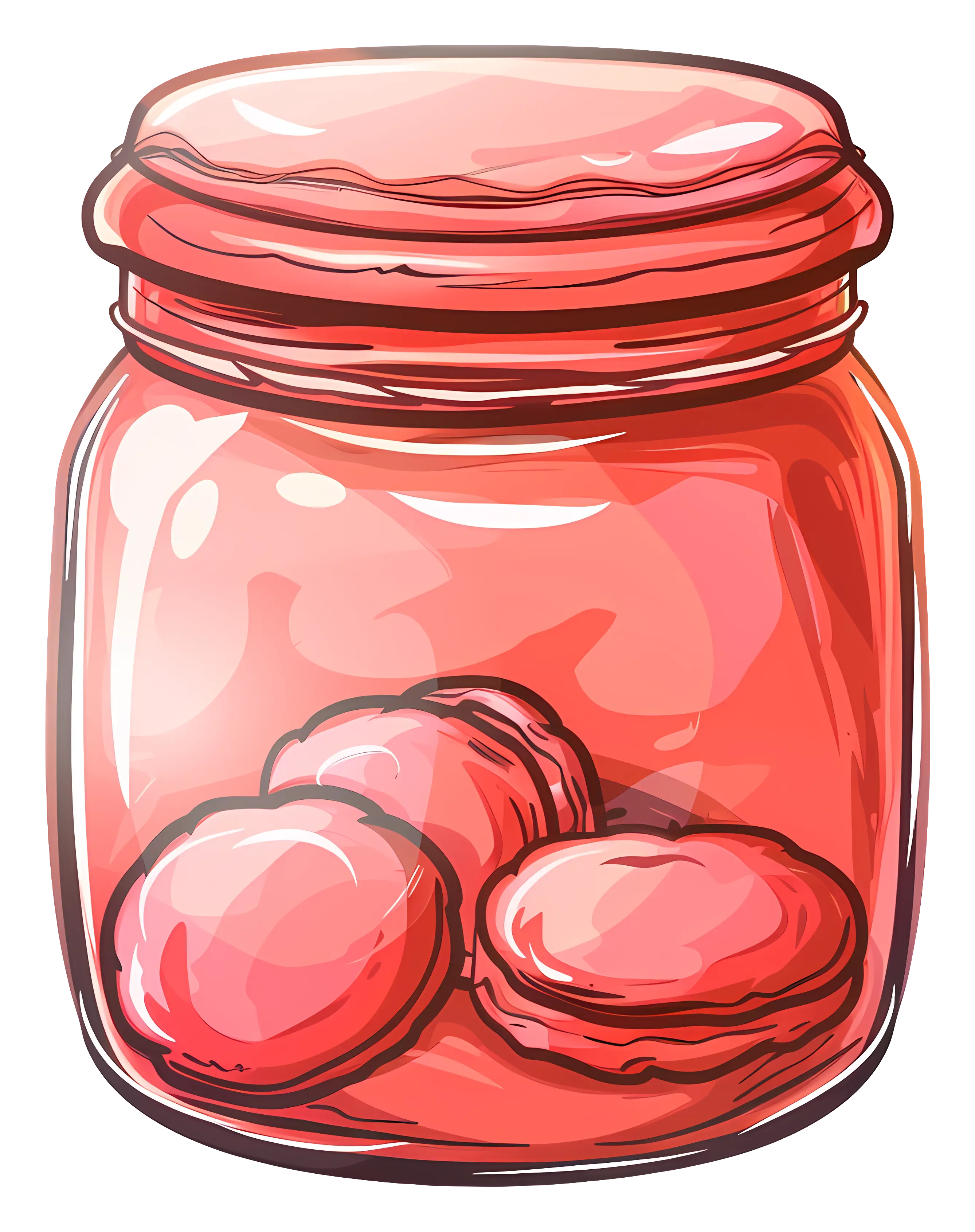 Red Jar with Macarons