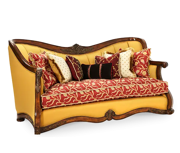Luxurious Couch with Decorative Pillows