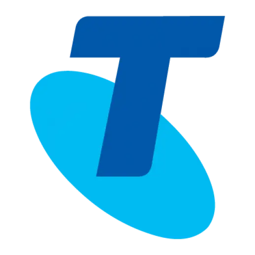 Blue T Logo with Oval Background
