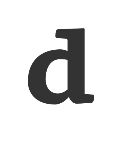 Black Lowercase Letter D Design