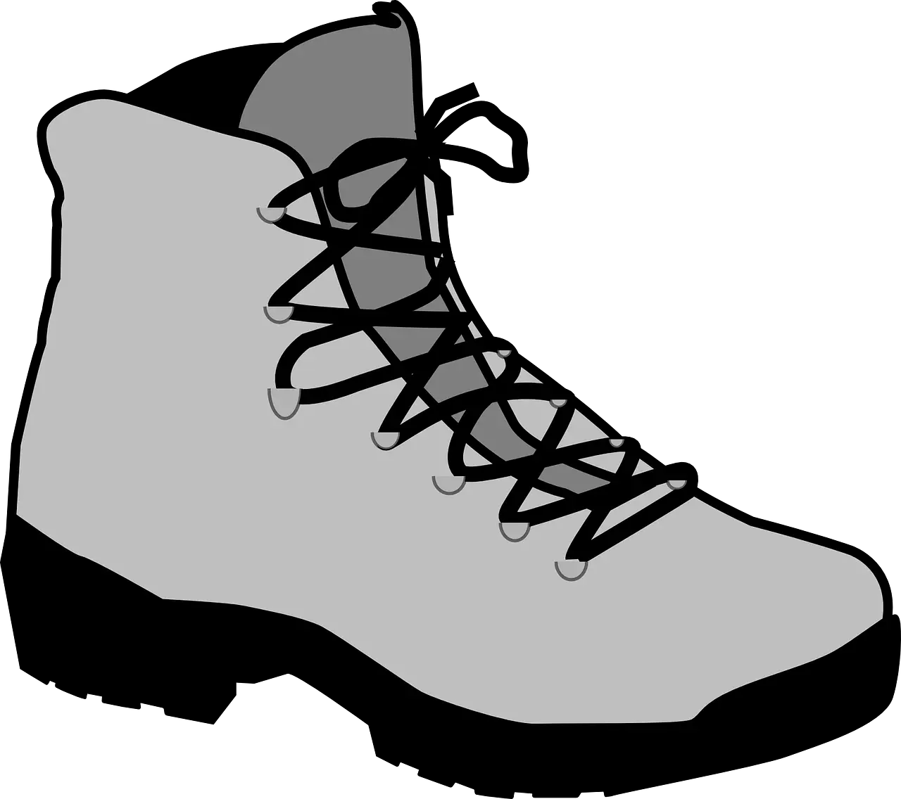 Sturdy Hiking Boot Illustration