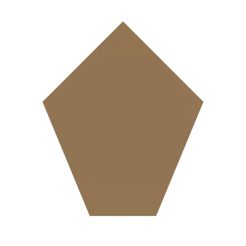 Brown Pentagon Geometric Shape Illustration