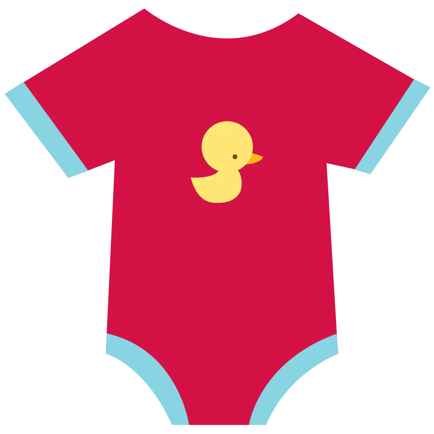 Red Baby Onesie with Duck
