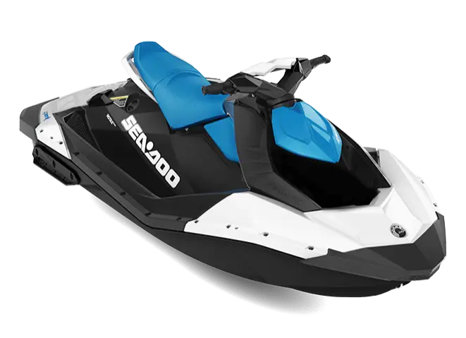 Blue and White Jet Ski Design
